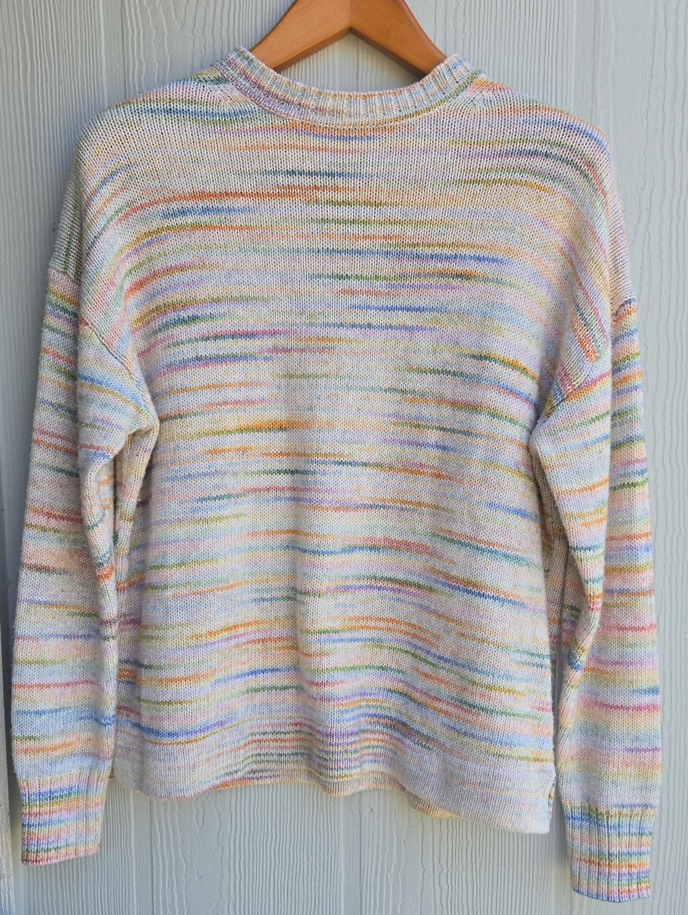 J. Crew Space-Dyed Boxy Crewneck Sweater Size Small
